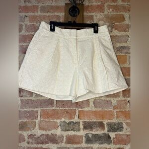 Anthropologie - RYEGRASS White and Cream - High Waisted Shorts, Sz 12
